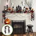 thumbnail image 1 of SHENGXINY 1PCS Halloween Artificial Plants Leaf Garland with Pumpkin ,Hanging Rose Vines for Thanksgiving Festival Decoration Room Living Room Scene Layout,Fall Decor 68.9in Multicolor, 1 of 6