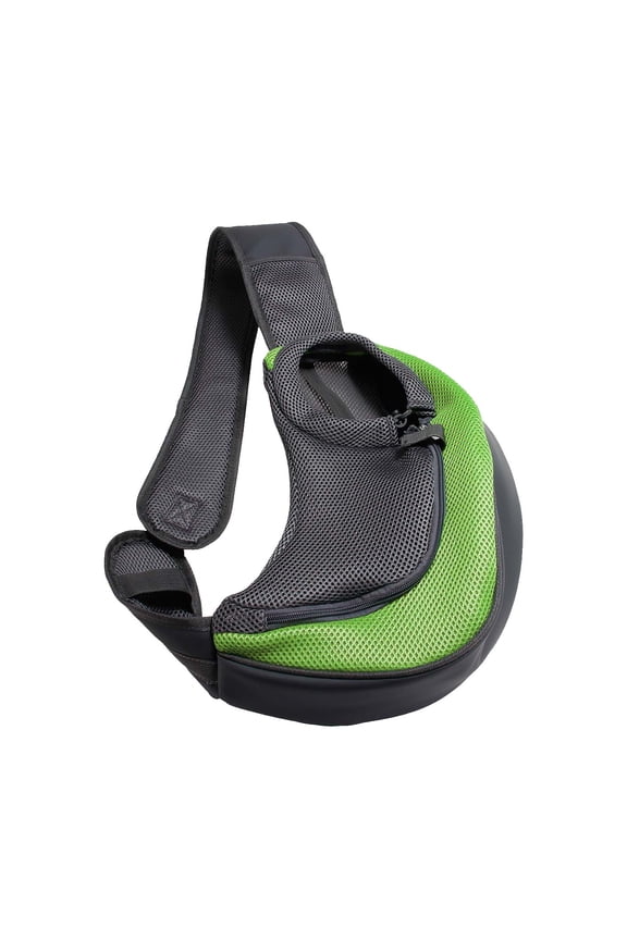1PCS Small Dog/Cat Sling Carrier,Body Portable Bag for Going Out Dog Chest Pet Backpack Breathable Pet Shoulder Bag, Body Bag Green 9.4x8.7in