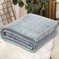 thumbnail image 1 of SHENGXINY Throw Blanket,Super Soft Plain Color Flannel Blanket for Winter Warm Velvet Conditioning Blanket Aviation Leg Blanket,Home Decor Gray 47.24x78.74in, 1 of 5