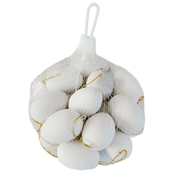 SHENGXINY 20PCS Easter Eggs, Colorful Plastic Eggs,Diy Painted Eggshells Graffiti Craft Props, Easter Decorations and Ornaments,Home Decor White 7.87x5.5in