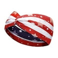 thumbnail image 1 of SHENGXINY 23x10cm American Flag Headband Clearance 4th of July Decorative Headband Independence Day Red White and Blue Star Striped Sports Party Headscarf Hair Accessesories for Festivals C, 1 of 8