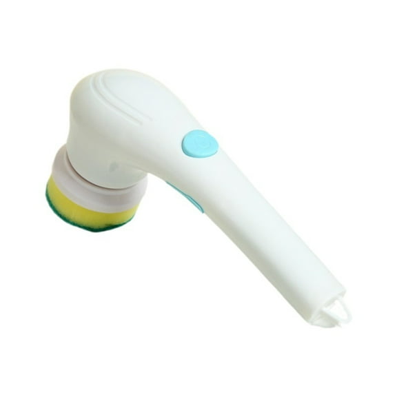 SHENGXINY 24.5x10.5x8cm Electric Cleaning Scrub Brush Clearance Electric Cleaning Bowl Brush Electric Rotary Cleaning Brush With 6 Replaceable Brush Heads Cleaning Brush For Kitchen Bathroom White