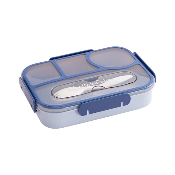 SHENGXINY Adult Bento Box,Sealed Compartmentalized Bento Box Food Grade for Office and Canteen Meals Blue