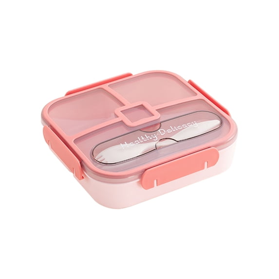 SHENGXINY Adult Bento Box,Sealed Compartmentalized Bento Box Food Grade for Office and Canteen Meals Pink