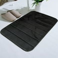 thumbnail image 1 of SHENGXINY Bathroom Rugs, Absorbent Soft Memory Foam Mat, Bath Rug For Bathroom Bedroom Floor Shower Decor 1'0'x1'8' Black, 1 of 5