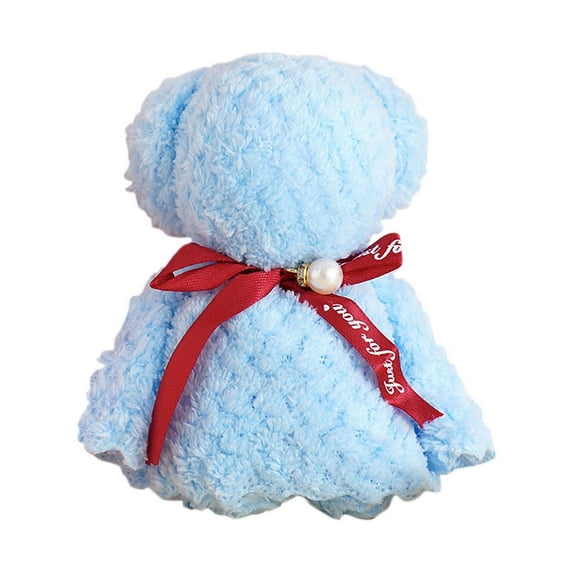 SHENGXINY Bathroom Towels Clearance Absorbent Coral Velvet Towel, Colorful Striped Face Wash Towel, Children's Household Soft Gift Towel Blue