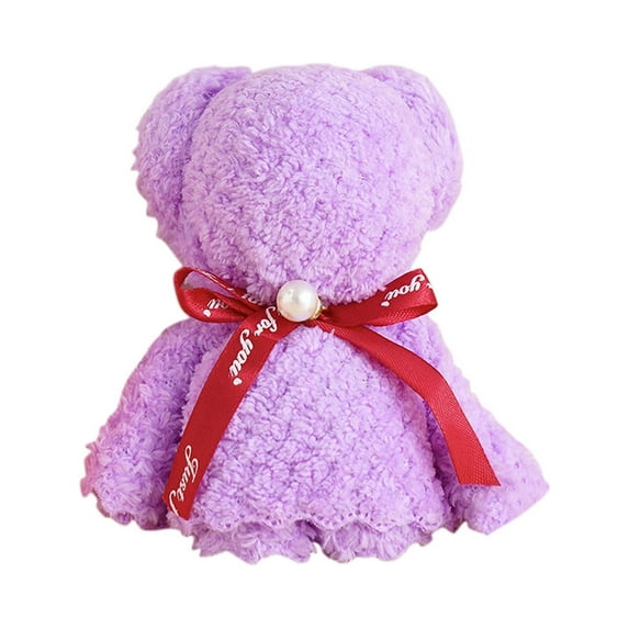 SHENGXINY Bathroom Towels Clearance Absorbent Coral Velvet Towel, Colorful Striped Face Wash Towel, Children's Household Soft Gift Towel Purple