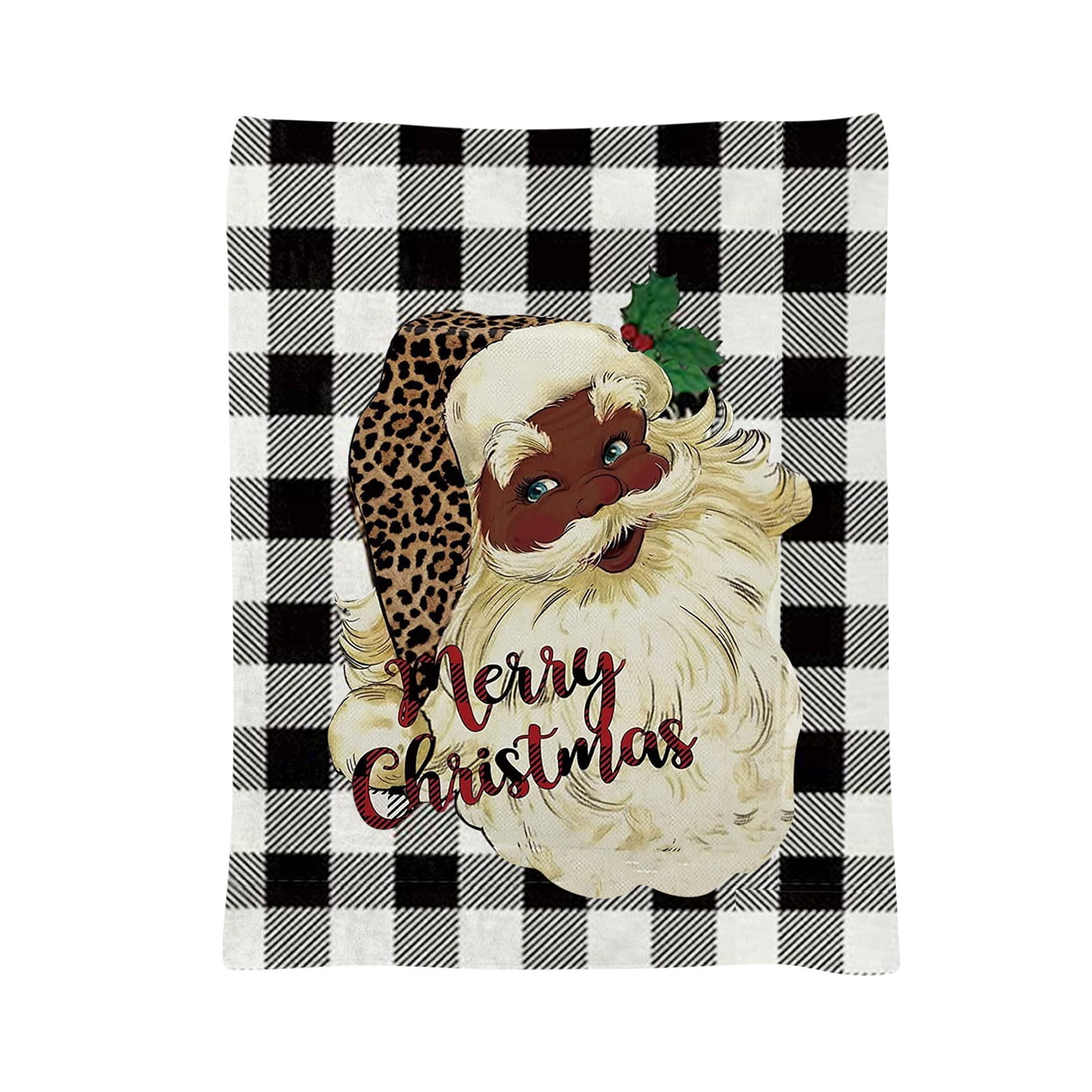 SHENGXINY Blankets On Clearance Flannel Blanket Christmas Santa Claus