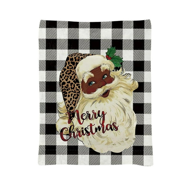 SHENGXINY Blankets On Clearance Flannel Blanket Christmas Santa Claus