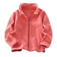 thumbnail image 1 of SHENGXINY Boys Polar Fleece Jacket Full-zip Stand Collar Long Sleeve Insulated Comfort Coat Fuzzy Winter Warm Outwear Pink 7 Years, 1 of 4