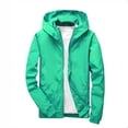 thumbnail image 1 of SHENGXINY Boys Softshell Hooded Rain Jackets Waterproof Wind‑resistant Zip‑up Outdoor Durable Lightweight Windbreaker Jackets Army Green 4-5 Years, 1 of 3