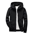 thumbnail image 1 of SHENGXINY Boys Softshell Hooded Rain Jackets Waterproof Wind‑resistant Zip‑up Outdoor Durable Lightweight Windbreaker Jackets Black 5-6 Years, 1 of 5