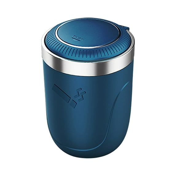 SHENGXINY Car Ashtray Clearance Portable Ashtray With LED Car Ashtray With Lid Detachable Ashtray Stainless Steel Ashtray For Car Home Blue