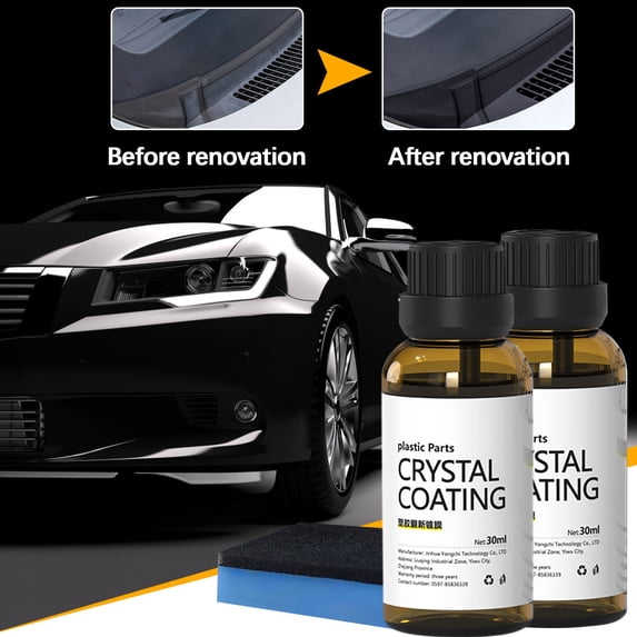 Christmas Gifts Clearance! SHENGXINY Automobile Crystal Plating Agent Clearance Car Exterior Restorer For Plastic Parts Refurbish Agent Repair Cream With 30ML+30ML As Show