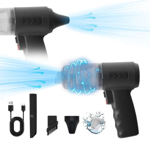 SHENGXINY Car Vacuum Cleaner Clearance Cordless Handheld Car Vacuum Cleaner, 120W Powerful Suction Small Car Vacuum Cleaner, Mini Dusts Buster With USB Portable Vacuum Cleaner Black