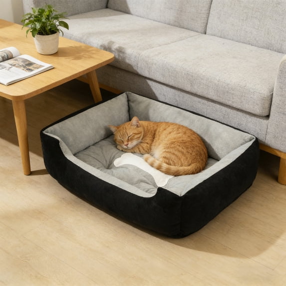 SHENGXINY Cat Bed Double Layer Fluffy Plush Multifunctional Soft Warm Sleeping Nest for Cats and Dogs Daily Use