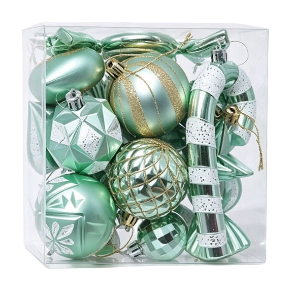 SHENGXINY Christmas Balls, Multi-Texture Assorted Shape Shatterproof Christmas Tree Ornaments for Tree Mantel Christmas Decorations