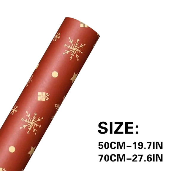 SHENGXINY Christmas Wrapping Paper Jumbo Rolls 2 Pack Red Gold Snowflake Gift Star Dot Pattern Heavy Weight Christmas Gift Wrap