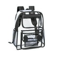 thumbnail image 1 of SHENGXINY Clear Backpack,Heavy Duty Clear Backpack Stadium Approved Mini Drawstring Bag for Gym and Daily Activities Black, 1 of 8