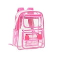 thumbnail image 1 of SHENGXINY Clear Backpack,Heavy Duty Clear Backpack Stadium Approved Mini Drawstring Bag for Gym and Daily Activities Pink, 1 of 8
