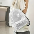 thumbnail image 1 of SHENGXINY Clear Backpack,Water Resistant Pvc Transparent Backpack Durable for Beach Travel and Outdoor Activities White, 1 of 8