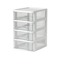 SHENGXINY Clear Box 4-Tiers Clearance Desktop Drawer Storage Multi ...
