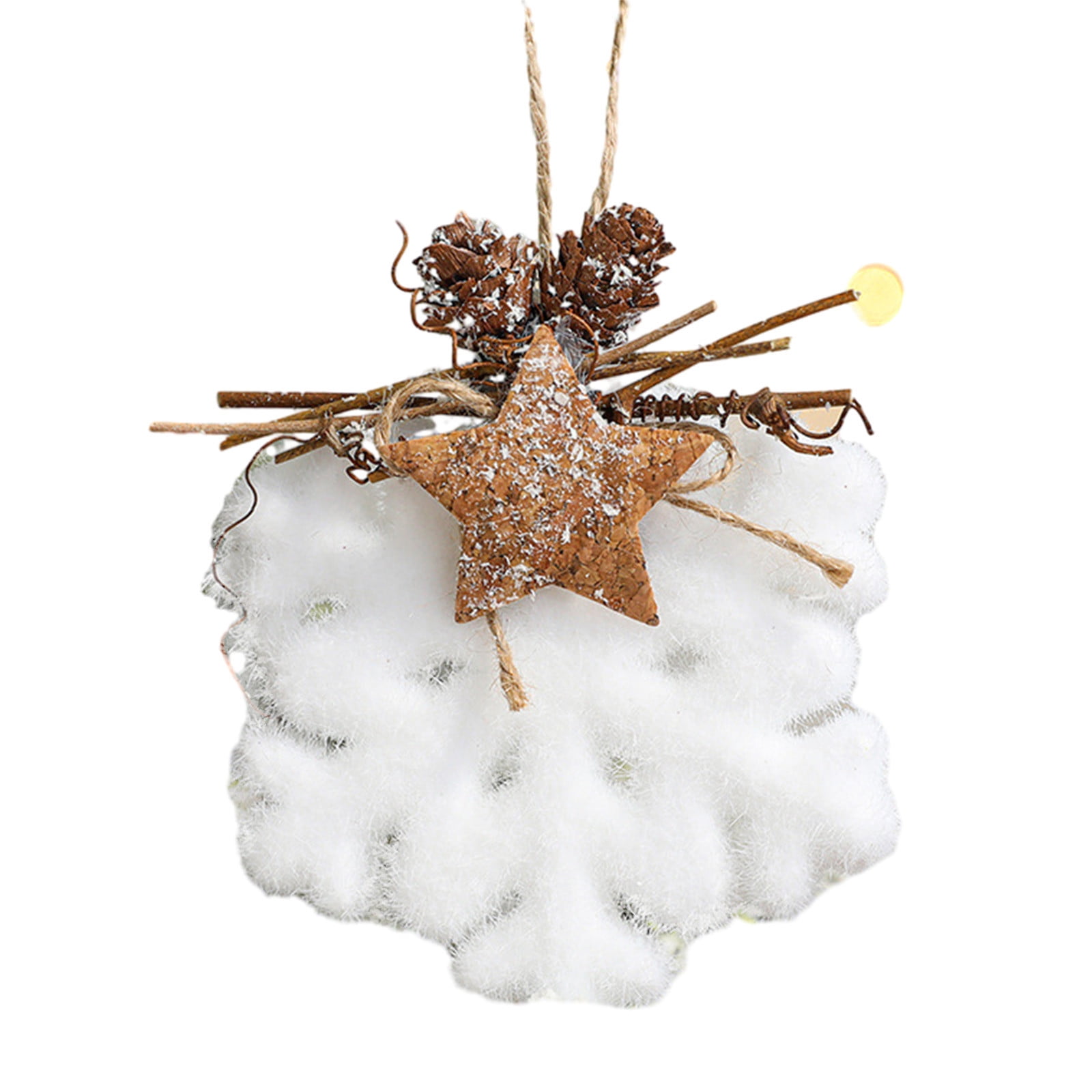 SHENGXINY Clearance White Christmas Decorations, Christmas Tree Decoration with Cones Garland