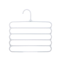 SHENGXINY Clothes Organization and Storage Clearance Multi-Function5-Layer Pants Hanger s 5-Layer Hanging Pants Hanger Scarf Rack Silk Scarf Tie Hanger White