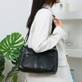 thumbnail image 1 of SHENGXINY Crossbody Bags for Women, Zipper Crossbody Bag with Wide Shoulder Strap, Multiple Zipper Pockets for Phone, Wallet and Daily Essentials Black, 1 of 6