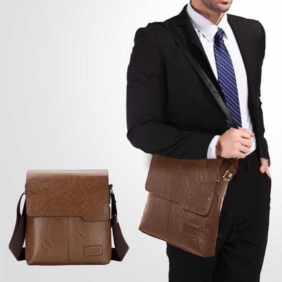 SHENGXINY Crossbody Bags for Men, Street Fashion Casual Messenger Shoulder Bag, Stylish Design for Daily Commute and Casual Use Khaki