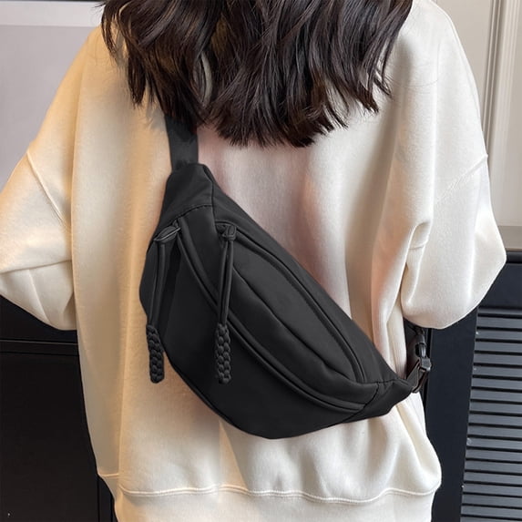 SHENGXINY Crossbody Bags for Women, Waterproof Faux Leather Sling Crossbody Bag, Versatile Backpack Purse for Camping and Hiking Black