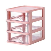 SHENGXINY Desk Organizer with Drawer Clearance Desktop Storage Box, Transparent Small Drawer Desk, Plastic Mini Storage Box, Rabbit Stationery Storage Box