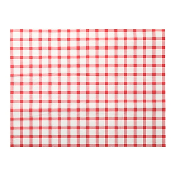 SHENGXINY Disposable Tablecloth Clearance Disposable Red And White Checkered Tablecloths,Rectangular Round Table Dining Table Thickened Tablecloths 10 Sets,Suitable For Restaurants,Outdoor,Party Red