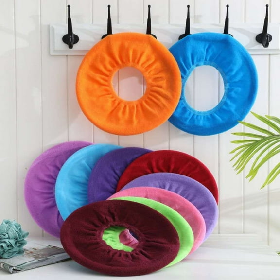 SHENGXINY Disposable Washable Toilet Seat Covers, Thin Candy Color Universal Soft Toilet Seat Pads for Home Travel Public Restroom Multicolor 11.8x11.8in