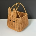 thumbnail image 1 of SHENGXINY Easter Basket,Bamboo Woven Bunny Basket,Spring Picnic Snacks Eggs Candy Storage,Gift Decor Box Brown 7.5x7.5x6.7in, 1 of 7
