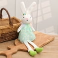 thumbnail image 1 of SHENGXINY Easter Bunny Plush, Fabric Bunny Rabbit Toy, Easter Decorations, Stuffed Animals,Standing Statue With Carrots Baskets For Layered Plates Table Decor Blue 17.32x5.91x5.91in, 1 of 6
