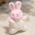thumbnail image 1 of SHENGXINY Easter Bunny Plush Toy Soft Huggable Stuffed Animal Simulation Rabbits Doll,Birthday Gifts for Friends Pink 5.91x4.72x1.97 in, 1 of 6