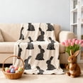 thumbnail image 1 of SHENGXINY Easter Throw Blanket, Easter Bunny Egg Print Blanket - Soft Stuffed Spring Holiday Easter Decorations for Home Black 51.18x39.37in, 1 of 7