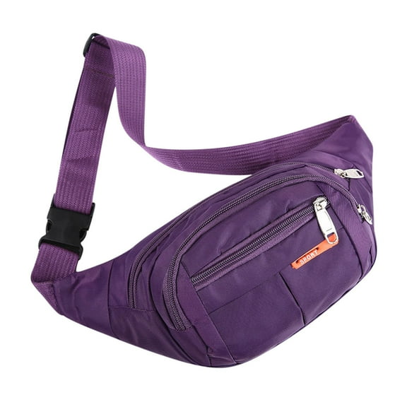 SHENGXINY Fannys Packs Gift For Men Clearance Men's Canvas Sports Waist Bag Casual Fashion Large Capacity Storage Waist Bag Purple