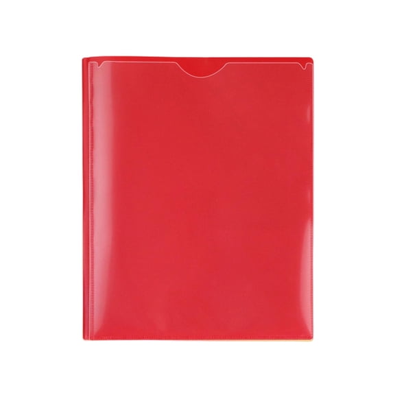 SHENGXINY File Folder, Heavy Duty Plastic File Folder with Pockets, Letter Size Document Organizer for Office and Professional Filing Red