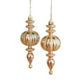 thumbnail image 1 of SHENGXINY Glass Finial Christmas Ornaments Clearance 2 PC Christmas Decorations Christmas Tree Hanging Decorations For Party Decoration Rose Gold, 1 of 6