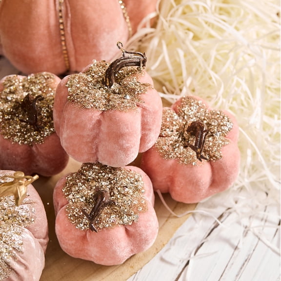 SHENGXINY Halloween Pumpkin Small Desktop Ornament for Indoor Home Desk Shelf Decor Christmas Scene Layout Shooting Prop