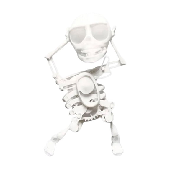 SHENGXINY Halloween Skeleton Dancing Skeleton Man Swinging Toy for Indoor Home Desk Shelf Decor Clockwork Printing Small Decoration