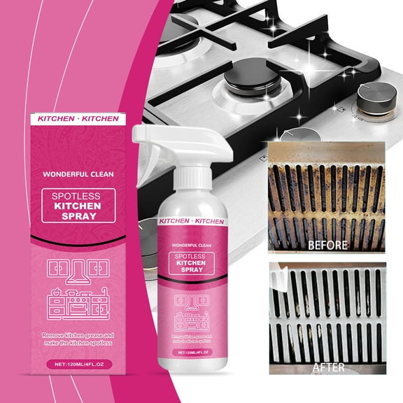 SHENGXINY Kitchen Oil Cleaner, Non-Abrasive Daily Cleaner for Glass, Ceramic & Induction Cooktops 120ml
