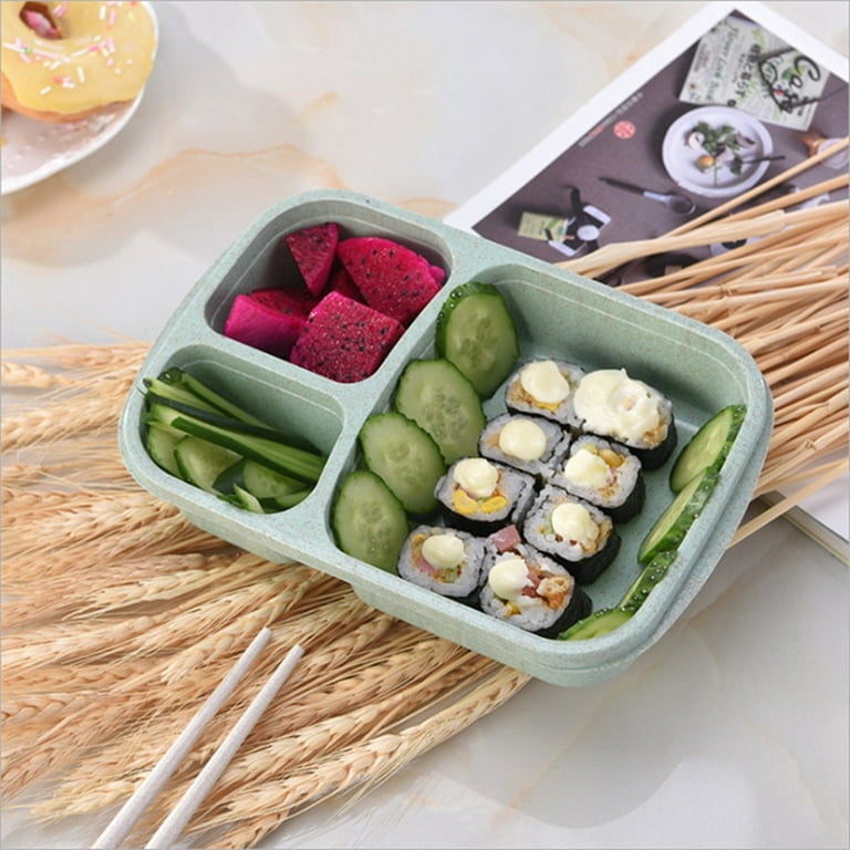 3 Compartment Lunch Box Food Container Bento Storage Box For Kids Adults  Picnic