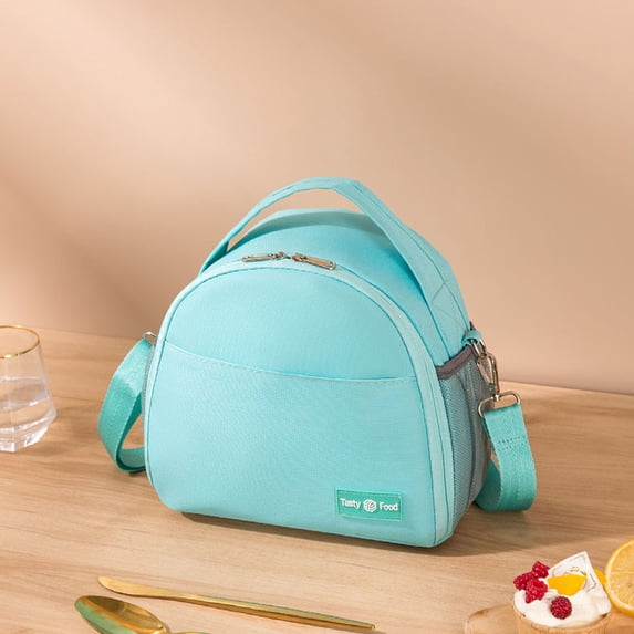 SHENGXINY Lunch Box for Women Men, Cute Pet Pattern Bento Bag with Thickened Aluminum Foil Light Blue