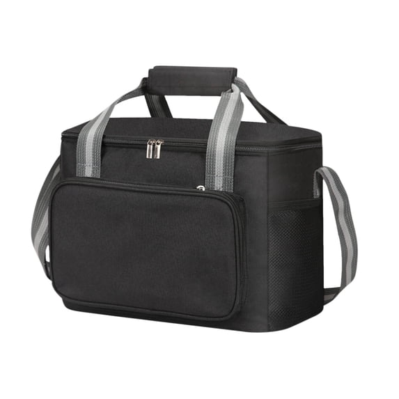 SHENGXINY Lunch Box for Women Men,Insulated Lunch Box,Large Capacity Outdoor Picnic Bag Portable Insulated for Camping and Travel Black
