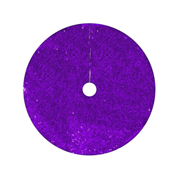 SHENGXINY New Sequined Christmas Tree Skirt Clearance Christmas Tree Skirt Sequin Velvet Tree Skirts Vintage Xmas Tree Skirt Cover For Chirstmas Party Decor Glitter Christmas Tree Skirt Purple