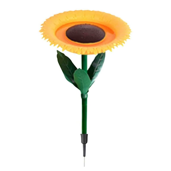 SHENGXINY Outdoor Bird Feeder Outdoor Sunflower Standing Bird Feeder, Outdoor Bird Bathtub Bird Feeder, Bowl Bird Feeder Flower Shaped Bird Feeder Tray, Garden Decoration Stake, Bird Yellow