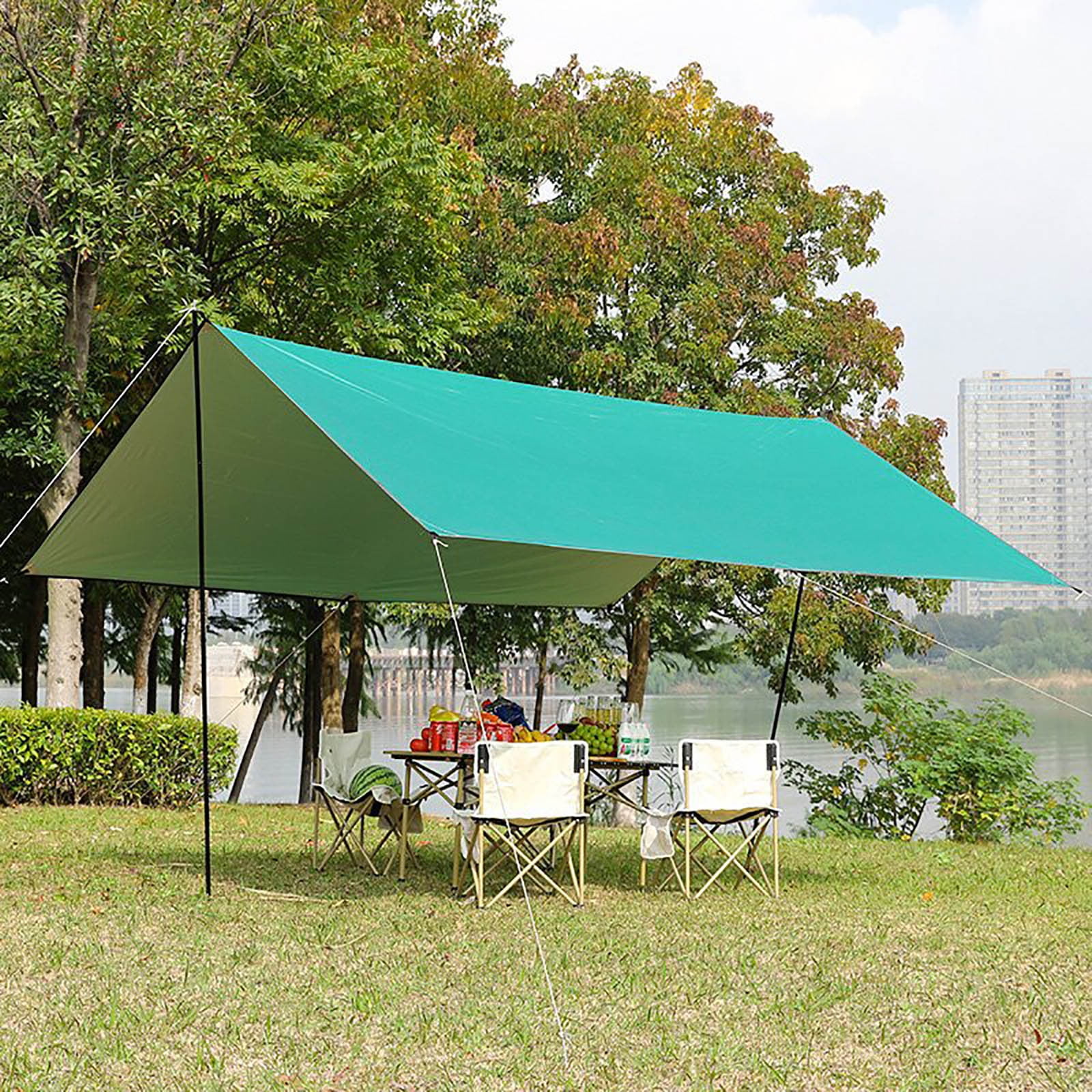SHENGXINY Outdoor Tent Cloth Clearance Outdoor Large Tent, Super Large Canopy, Camping Greenhouse, Outdoor Multi Person Windproof, Rainproof, Sunscreen, And Sunshade A
